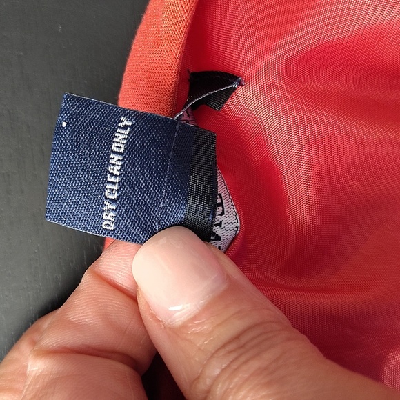 Ann Taylor Dark Coral A Line Knee Skirt Size 8 Hidden Side Zipper Flowy - Picture 8 of 8